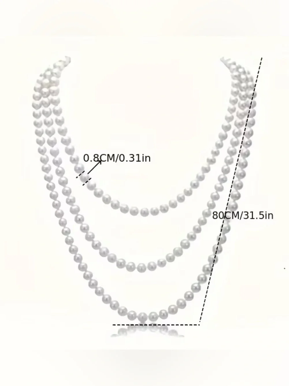 Classic White Pearl Multi-Strand Necklace - Womens Jewelry